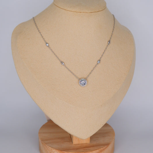 Colar s925 Ponto Luz Prateado