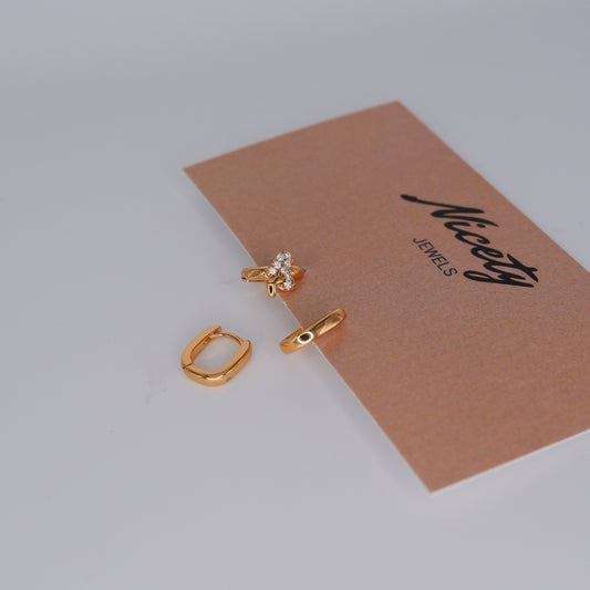 Mini Argolas 7mm Hipoalergénicas Corações e Ovais