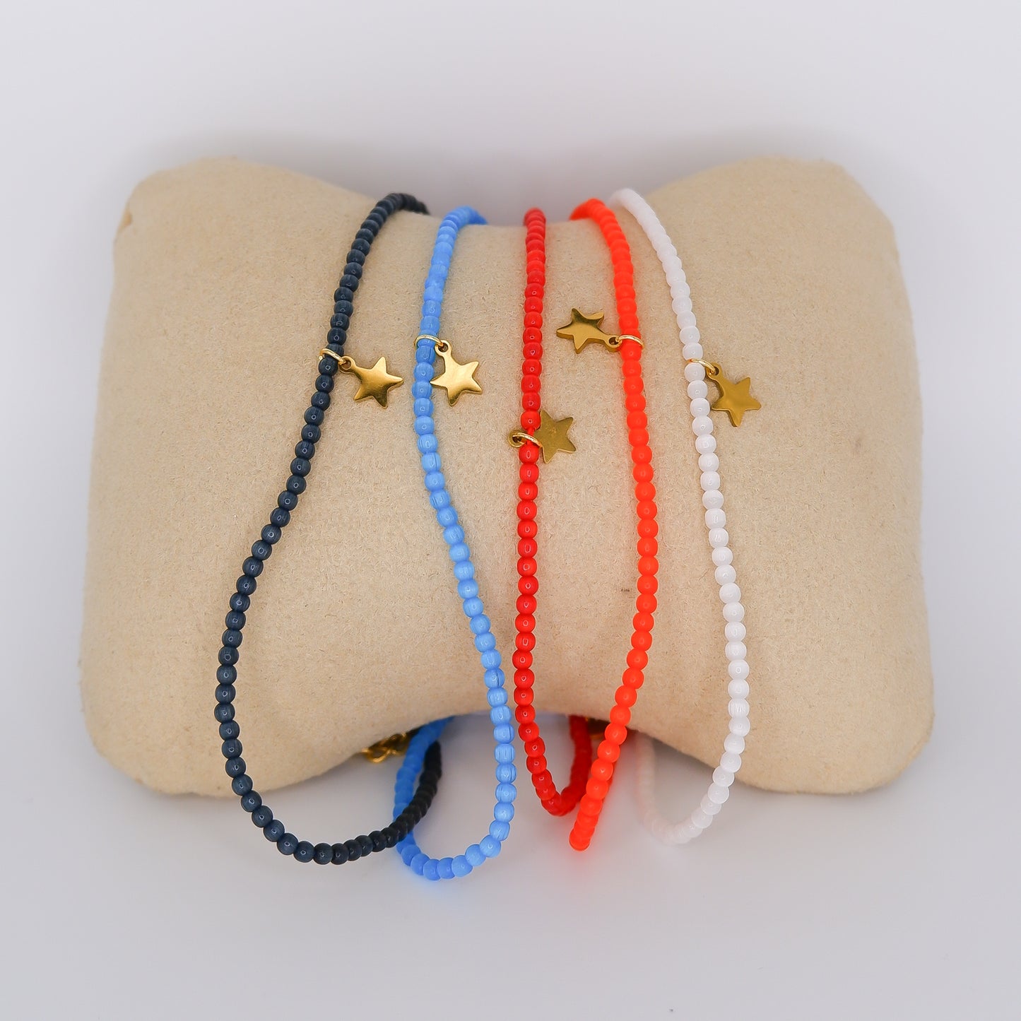 Pulseira Pé Dourada Cores e Estrela