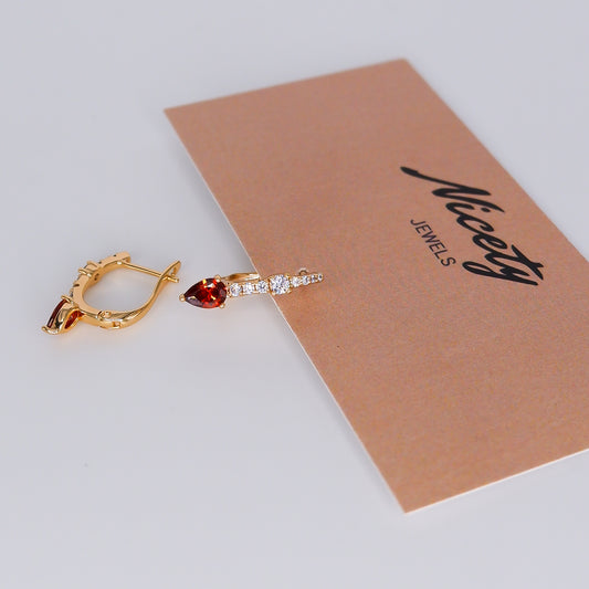 Argola Hipoalergénica 1 Brilhante Vermelho