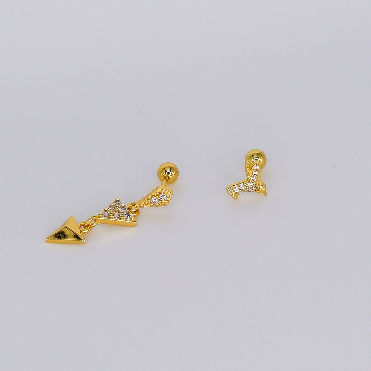 Piercing 3 Triângulos e Pássaro