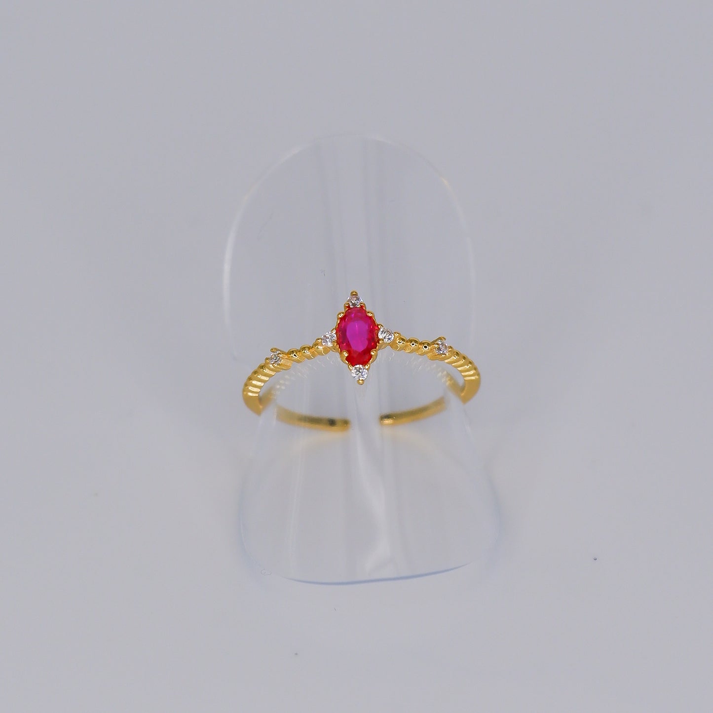 Anel S925 Ajustável Rosa