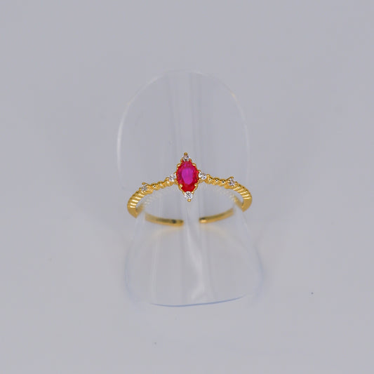 Anel S925 Ajustável Rosa