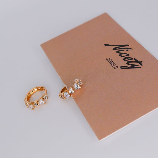 Argola Hipoalergénica Corações