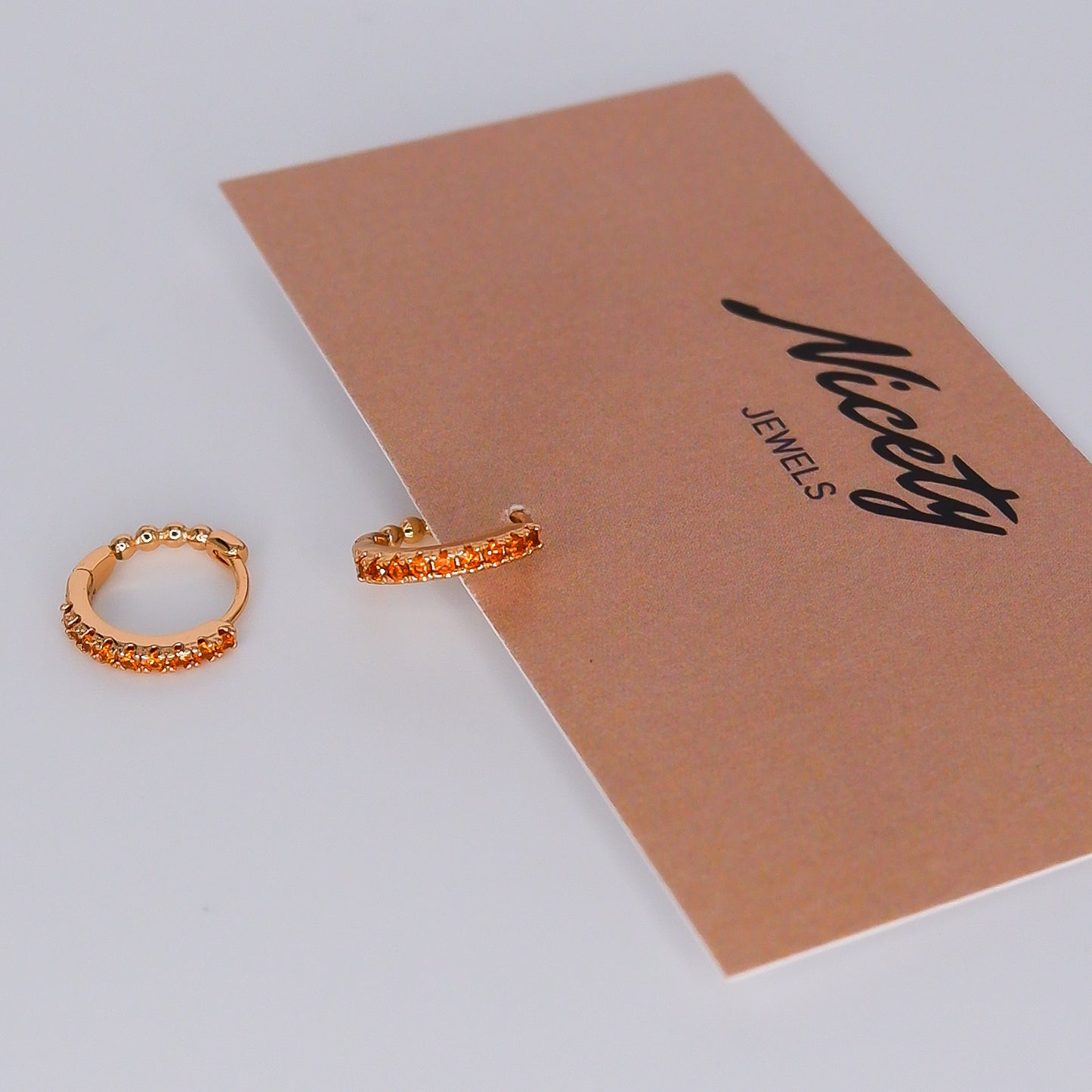 Argola Hipoalergénica Básica Laranja