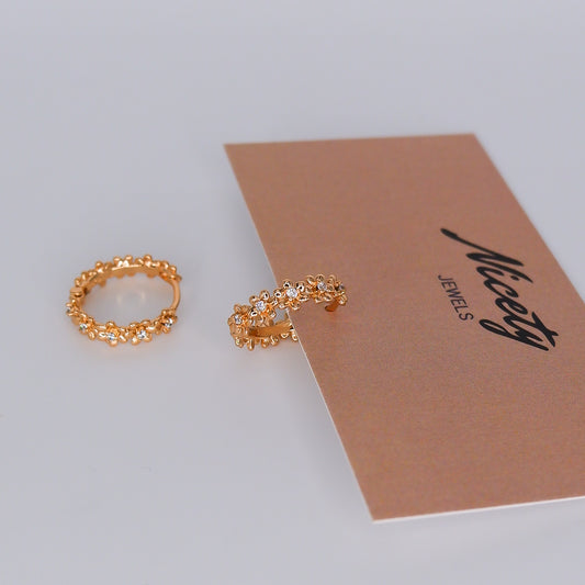 Argola Hipoalergénica Flores