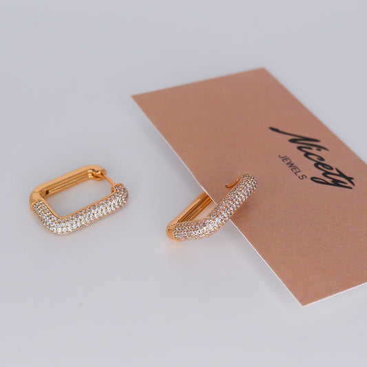 Argola Hipoalergénica Rectangulares