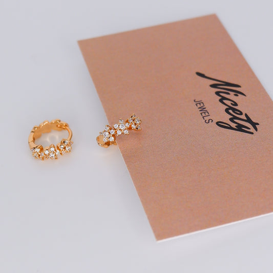 Argola Hipoalergénica 3 Flores