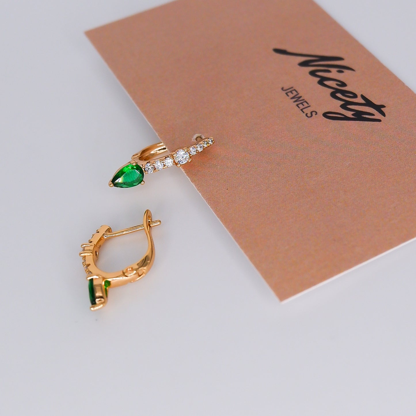 Argola Hipoalergénica 1 Brilhante Verde