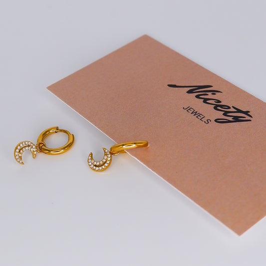 Argola com Pendente Lua