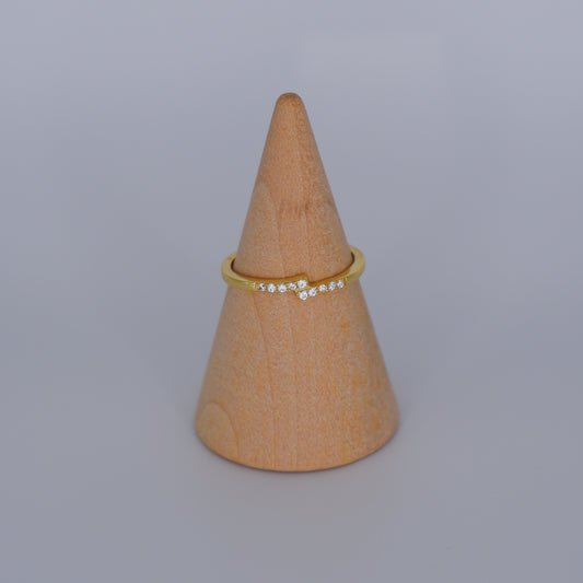 Anel S925 pedras transparentes