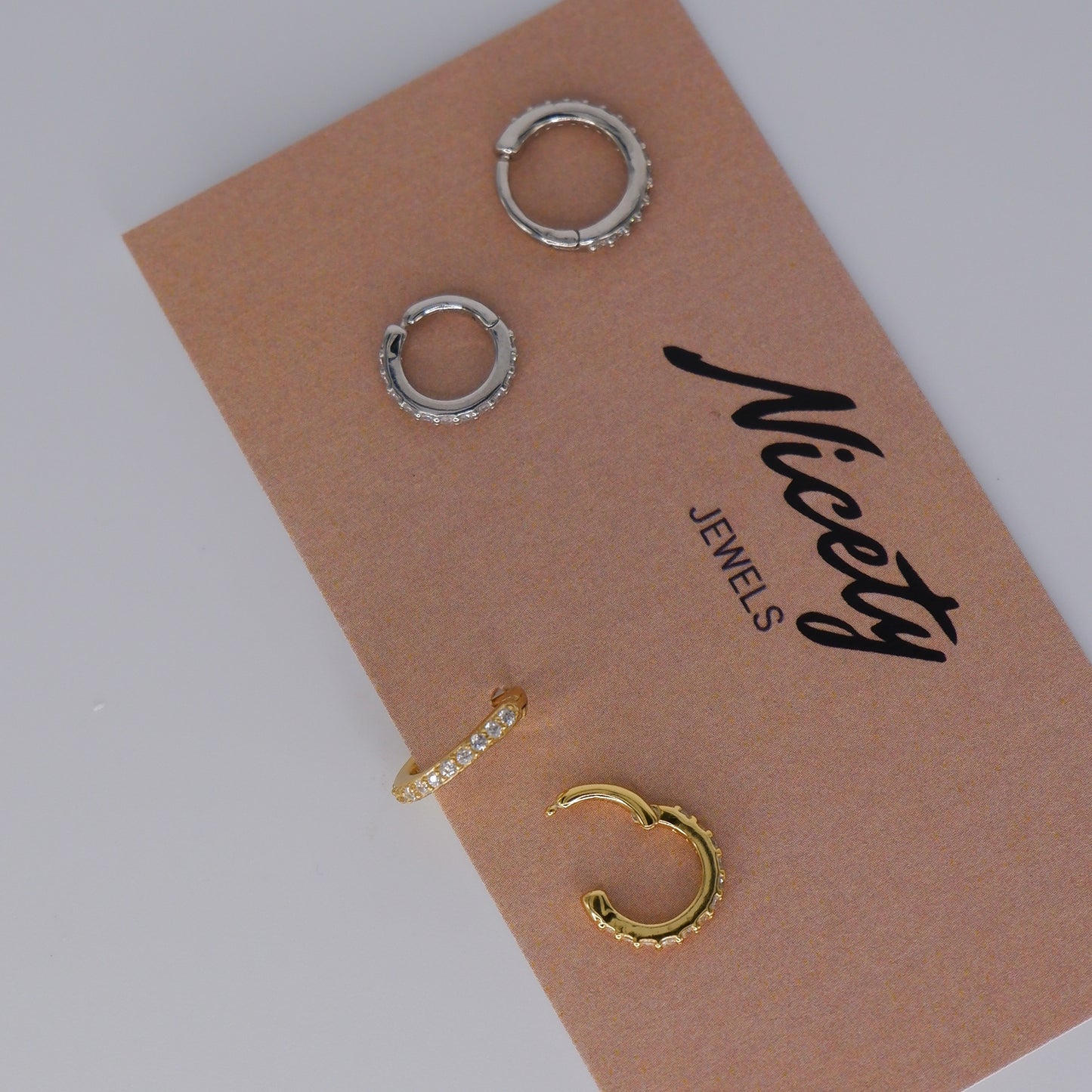 Argola Piercing S925 Brilhantes