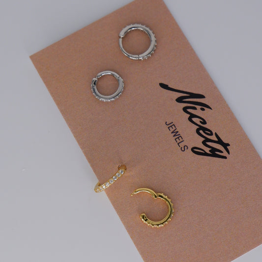 Argola Piercing S925 Brilhantes