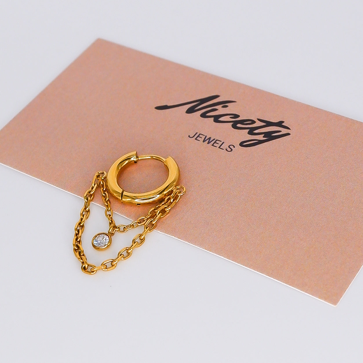 Argola 1 Brilhante com Correntes