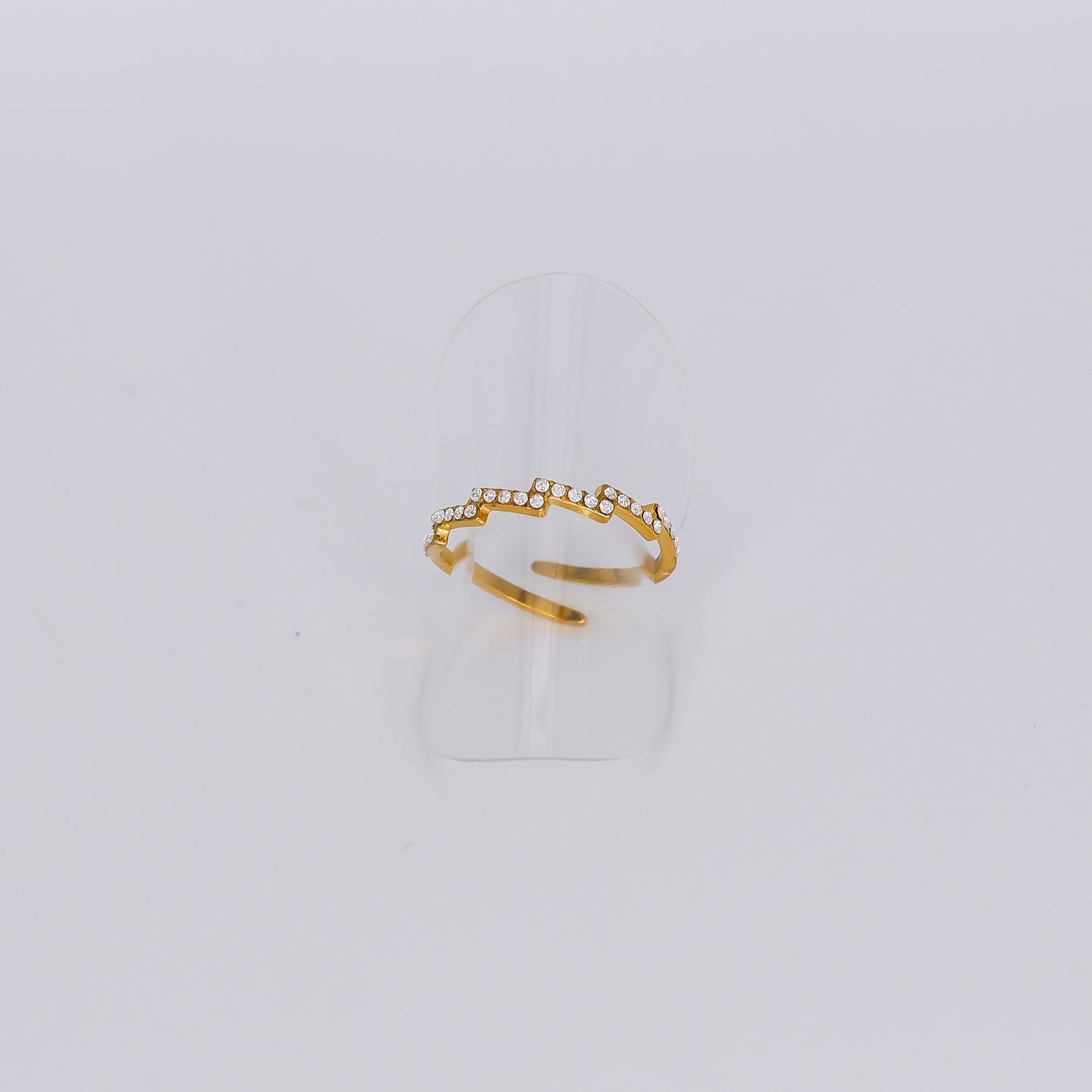 Anel Ajustável Riscos Brilhantes