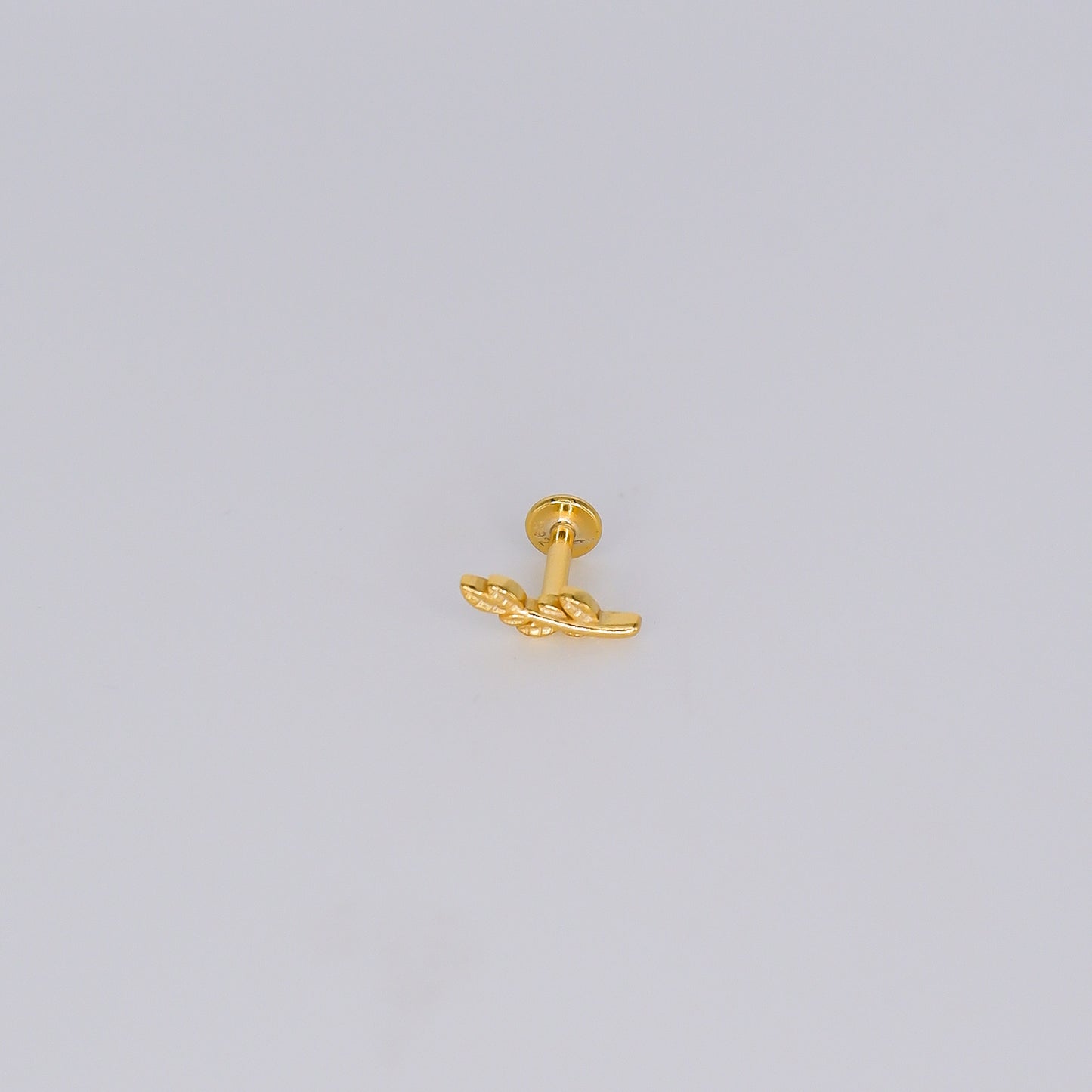 Piercings Achatados Dourados #41 Folha