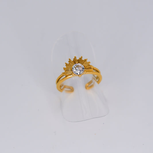 Anel Coroa Brilhante