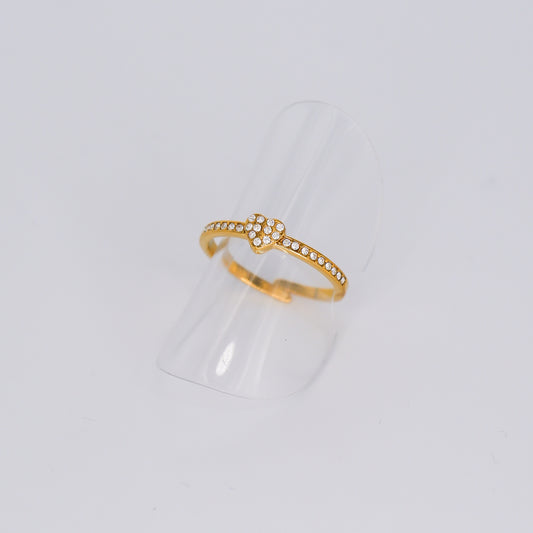 Anel Coração Brilhantes