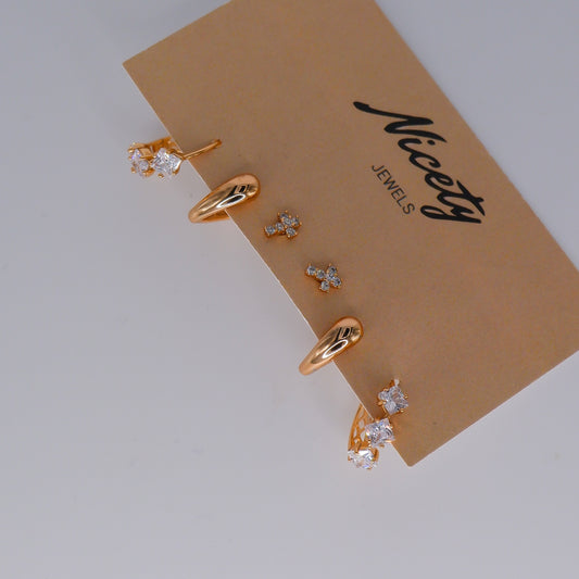 Pack Dourado com Brilhantes com Cruz