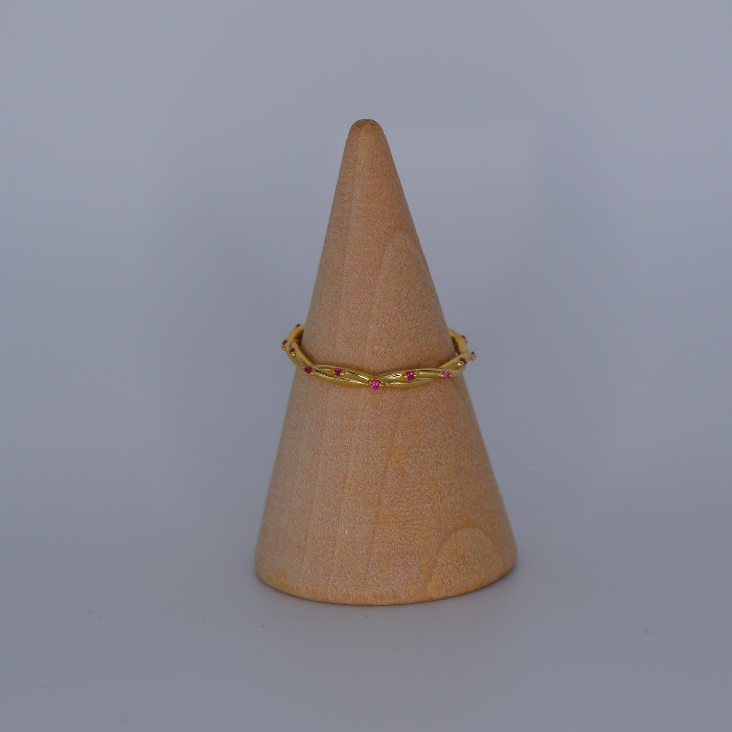 Anel S925 pedra rosa