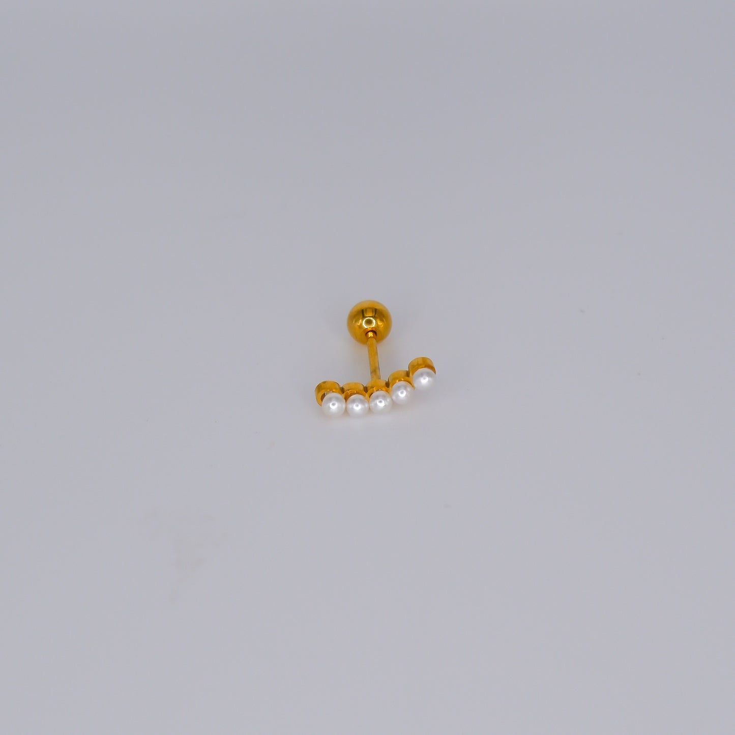 Piercing Bolinha Aço Inoxidável Pérolas