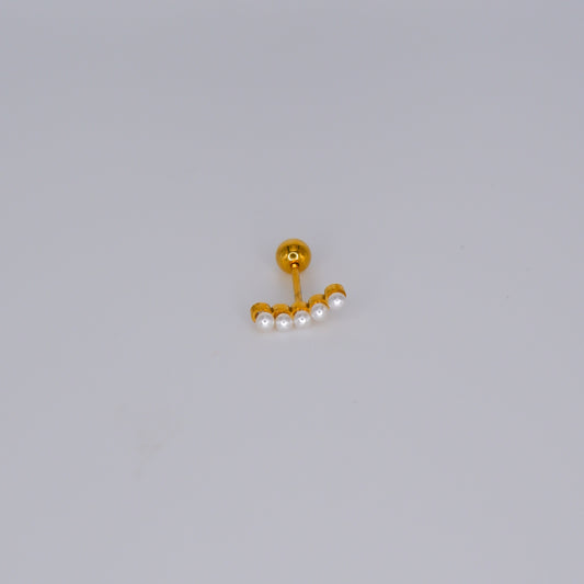 Piercing Bolinha Aço Inoxidável Pérolas