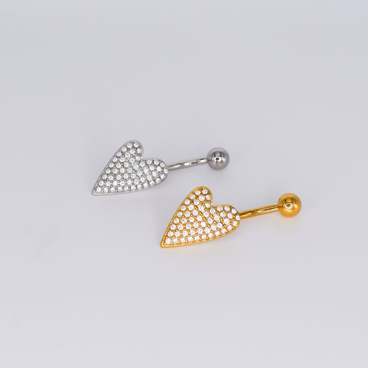 Piercing Umbigo Coração
