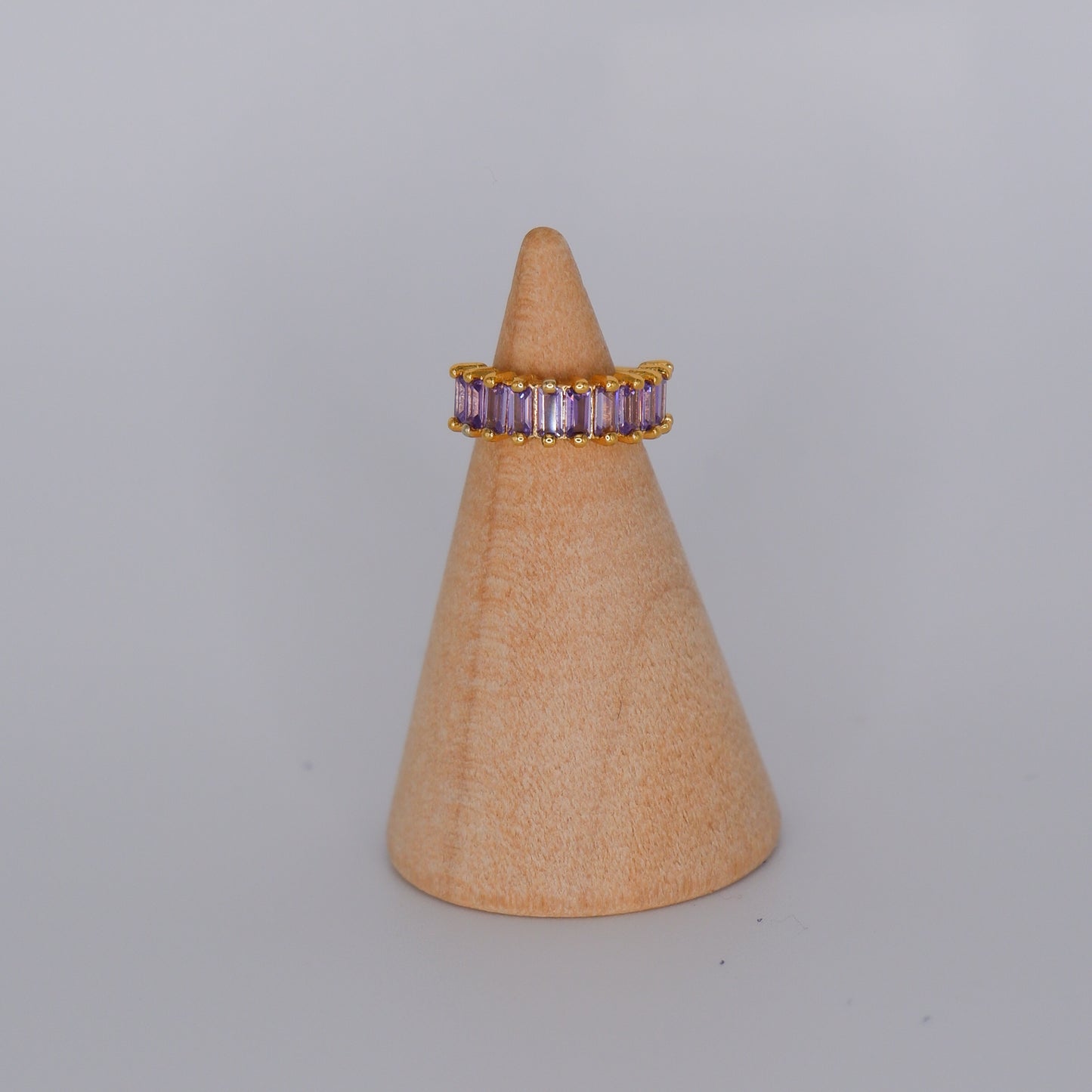 Earcuff S925 Dourada Lilás