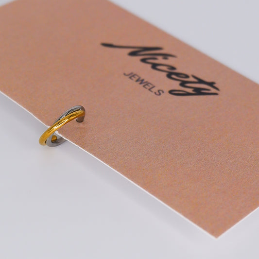 Argola Aço Inoxidável Entrelaçada