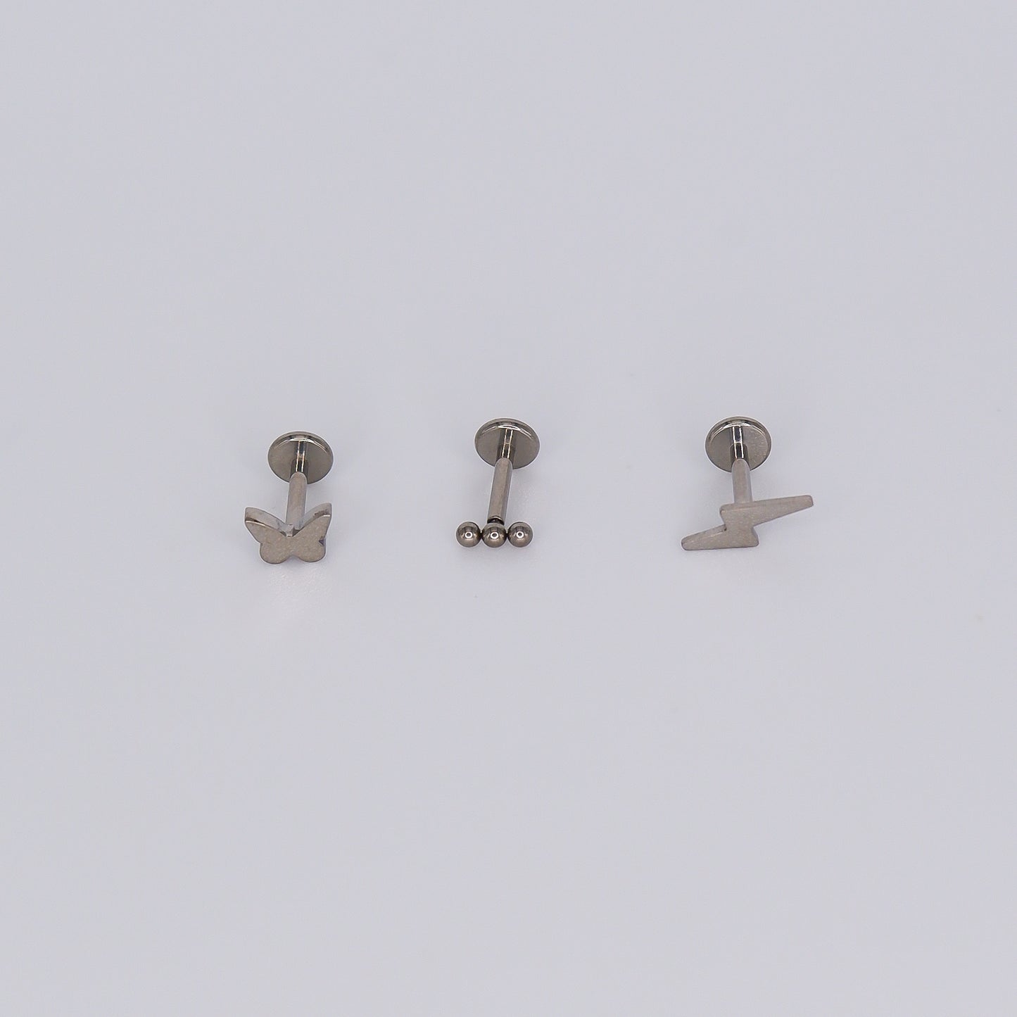 Piercing Achatado 1.0MM Espessura Prateados