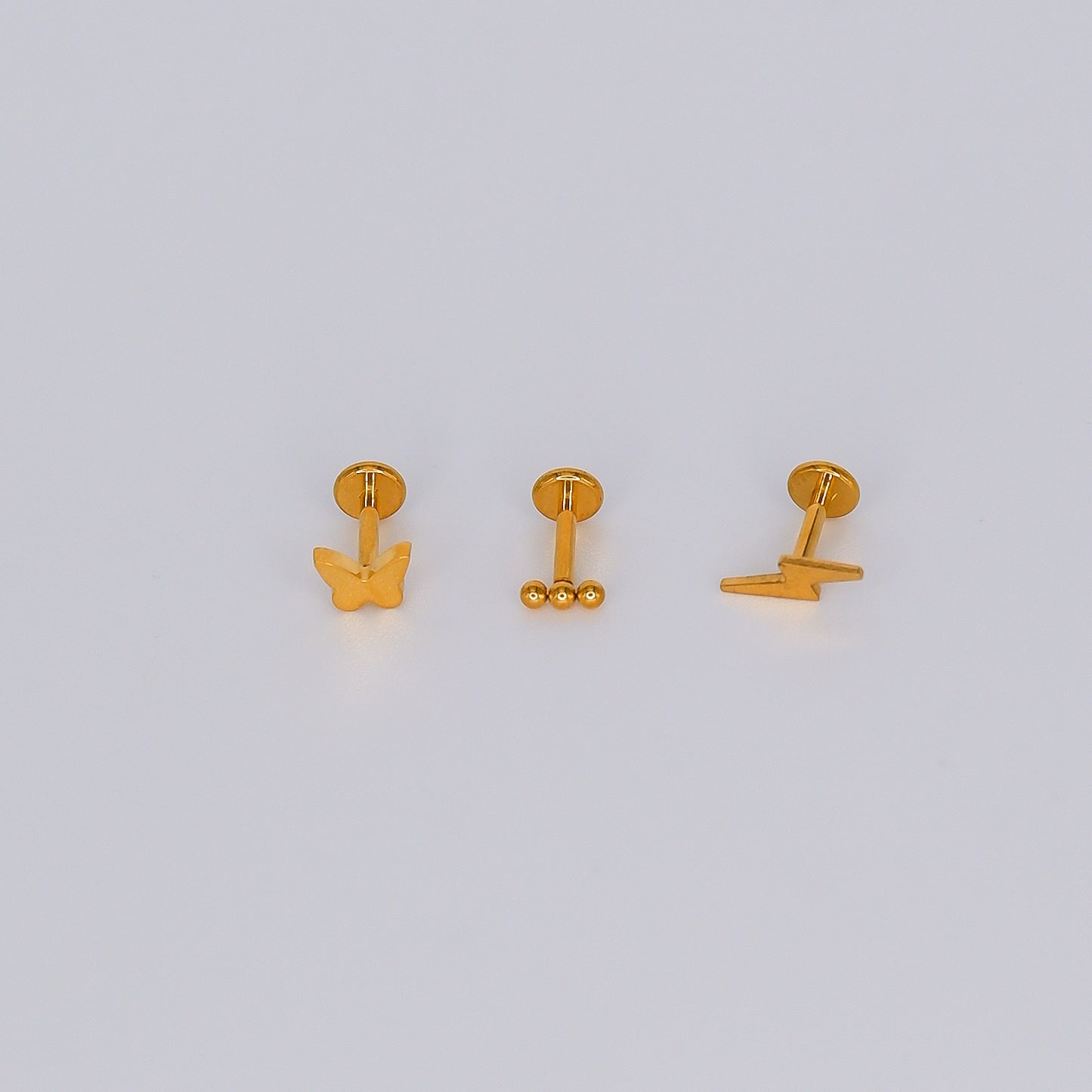 Piercing Achatado 1.0MM Espessura Dourados