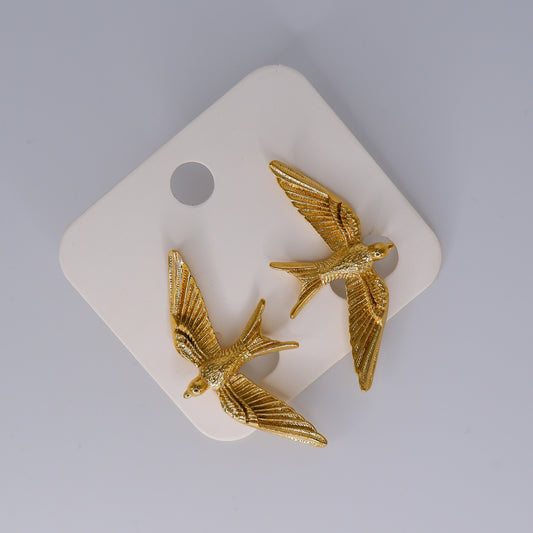 Brincos Dourados Andorinhas
