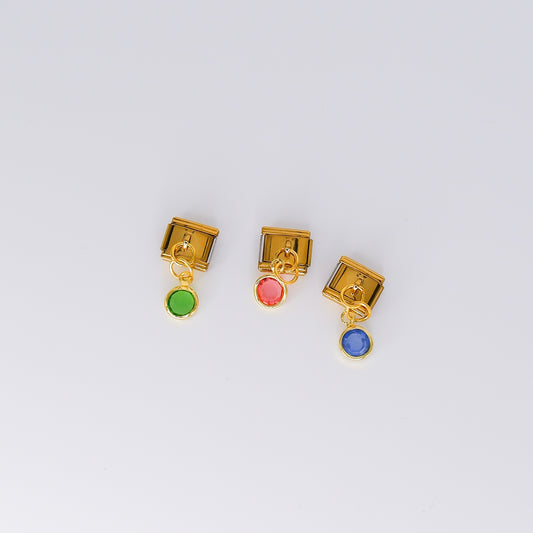 Peça Pendente Verde, Rosa e Azul