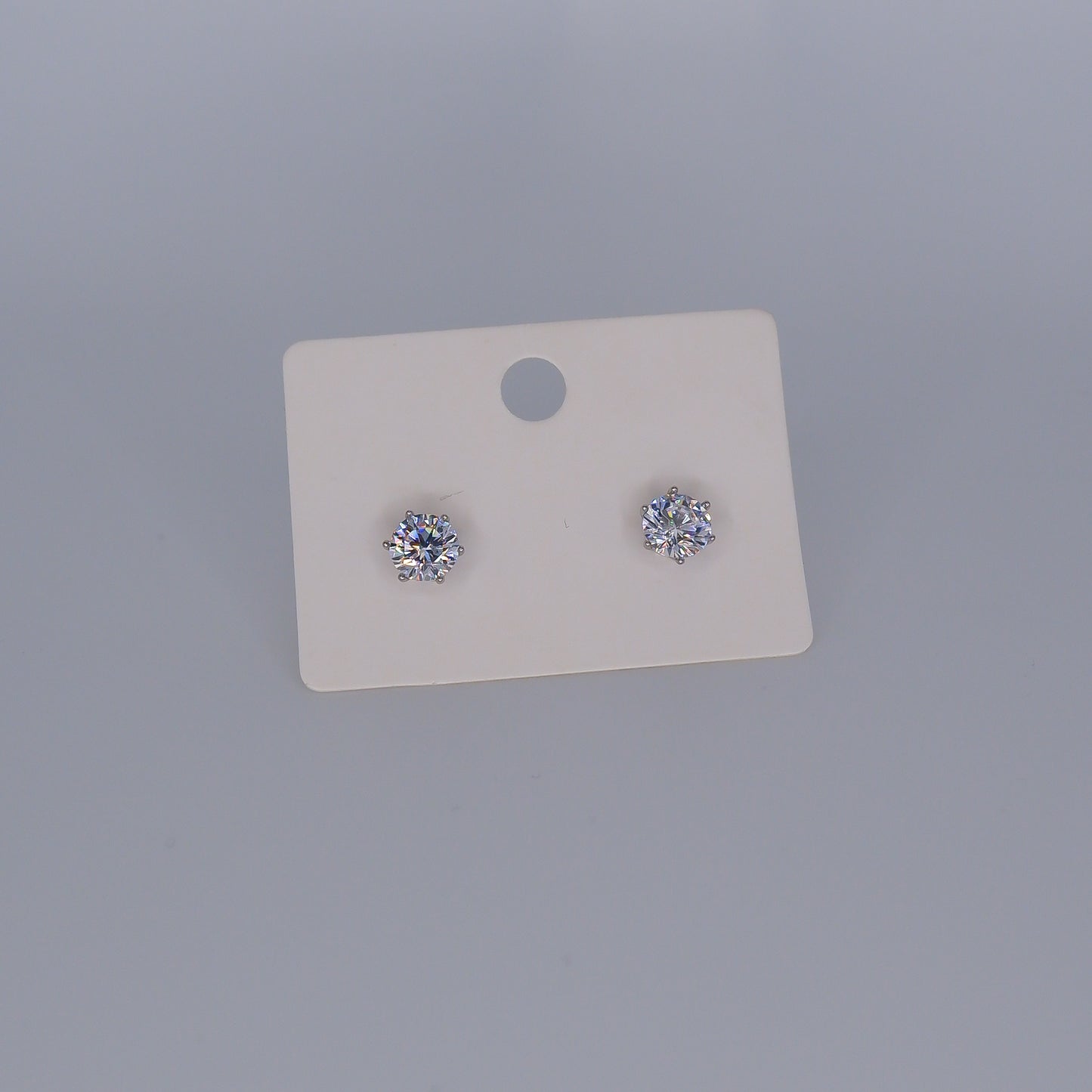 Brinco de Espeto Prateado Ponto de Luz Hipoalergénicos