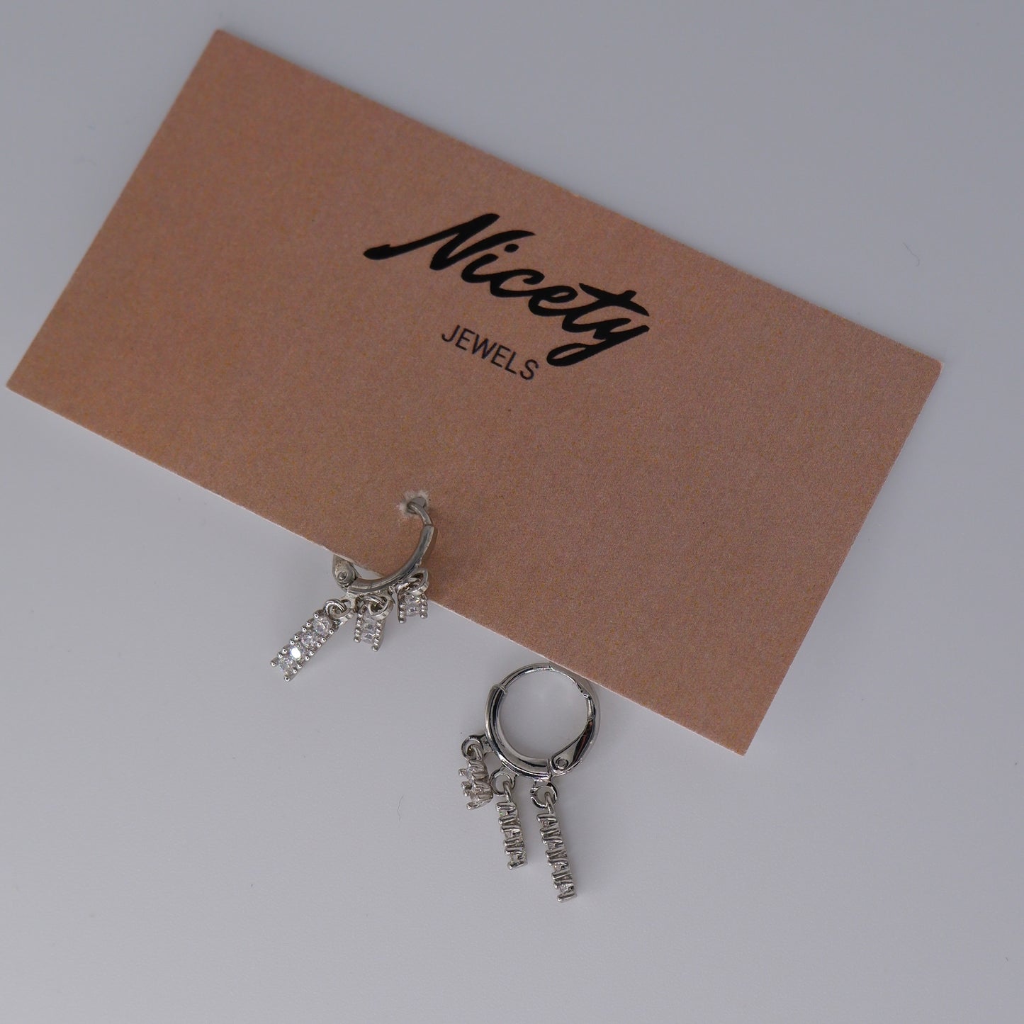 Argolas Prateadas 3 Pendentes