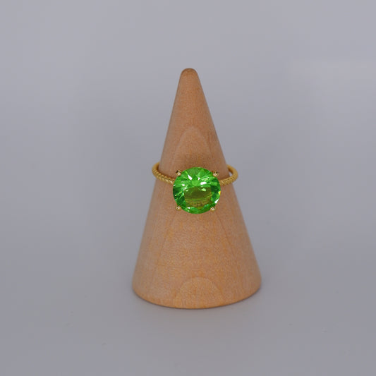 Anel S925 pedra Verde