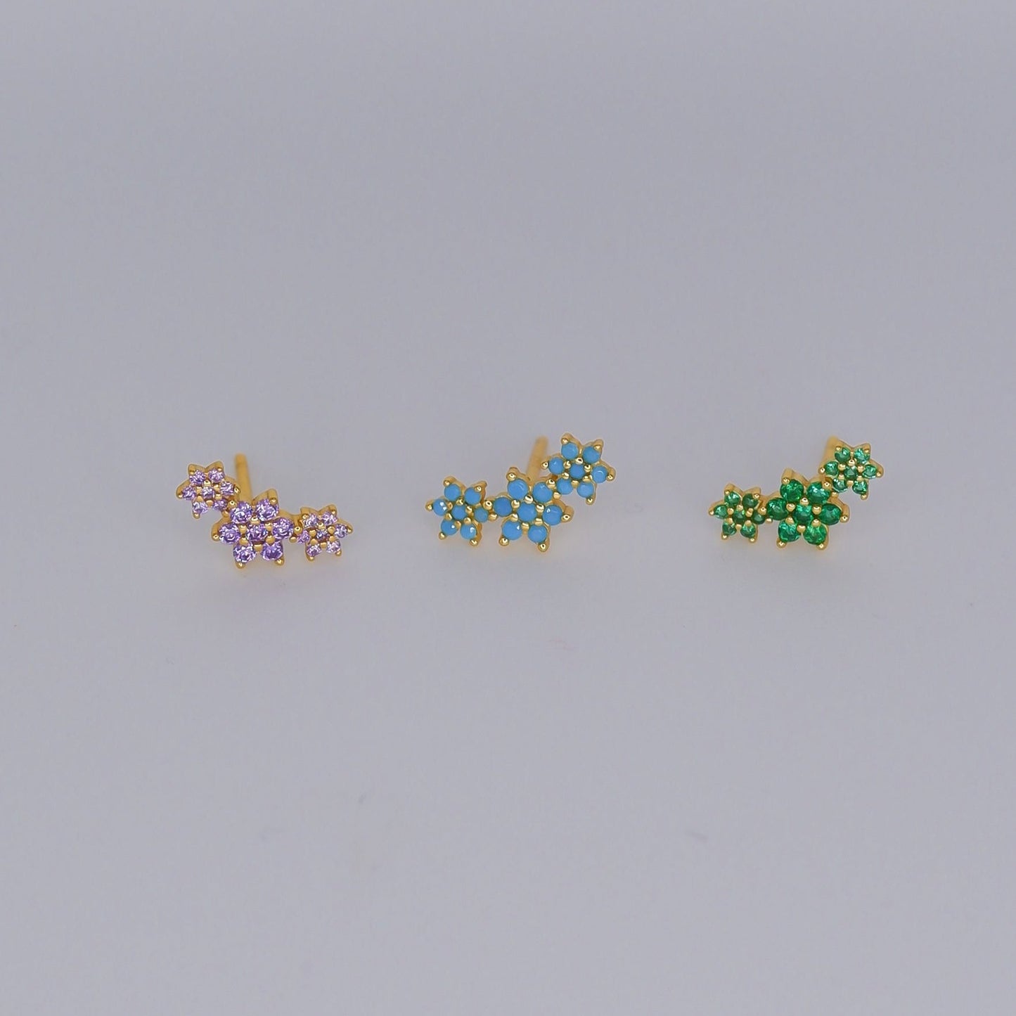 Brincos Espeto S925 Flores