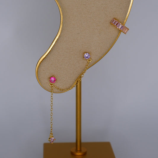 Argola S925 Rosa Corrente e Grossa Rectas
