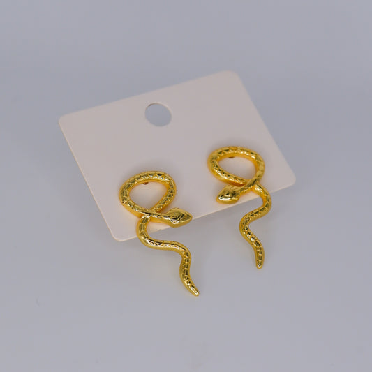 Brincos Dourados Cobras