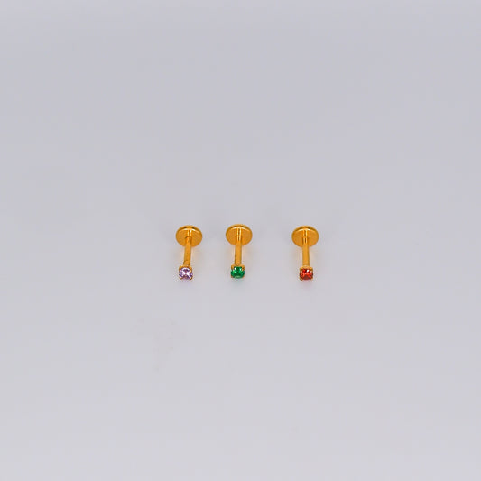 Piercing Achatado Ponto de Luz