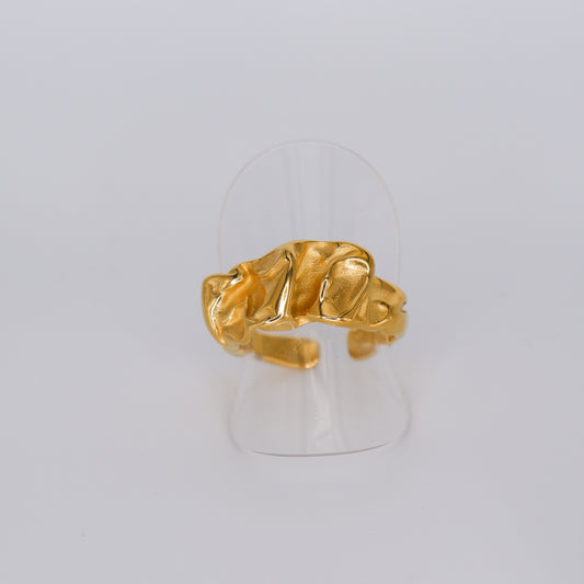 Anel Dourado Irregular