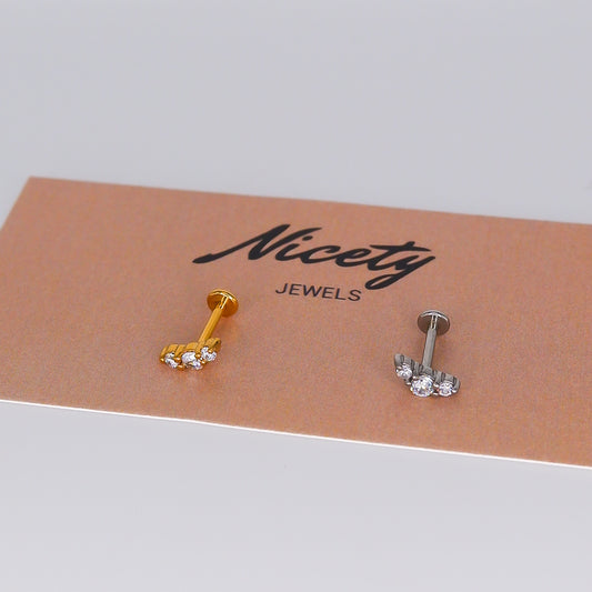 Piercing Achatado Curvo