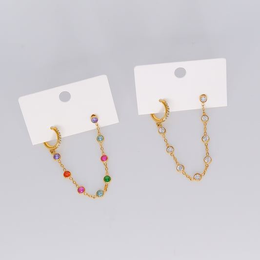 Argola com Brinco de Espeto e Corrente