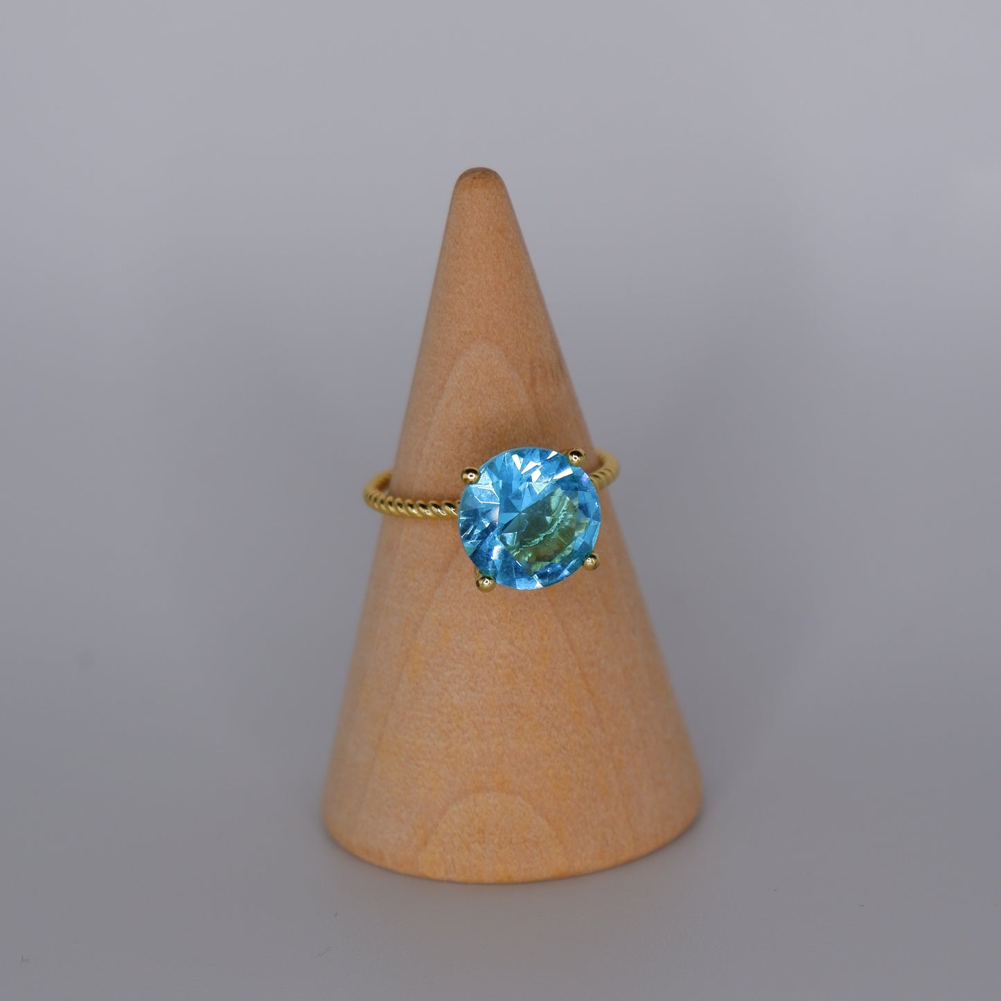 Anel S925 pedra Azul