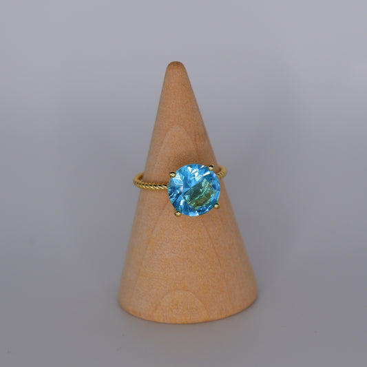Anel S925 pedra Azul