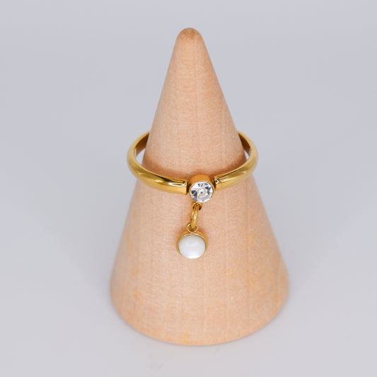 Anel Dourado Pendente