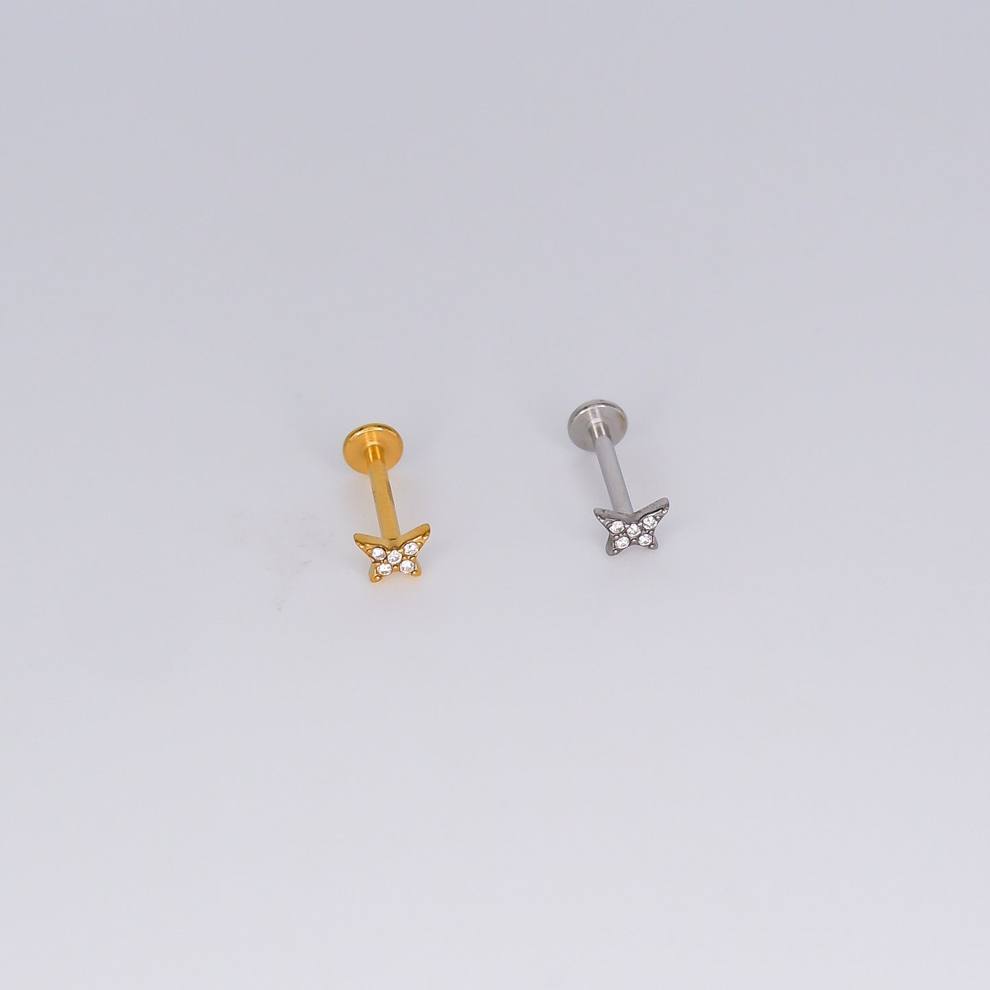 Piercing Achatado Borboleta Mini