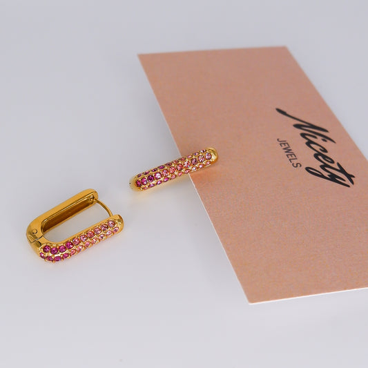 Argola Rosa Oval