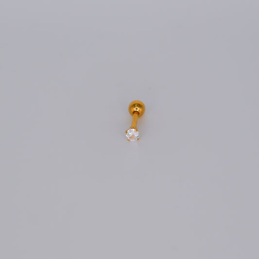 Piercing Aço Inoxidável Bolinha Ponto de Luz Médio