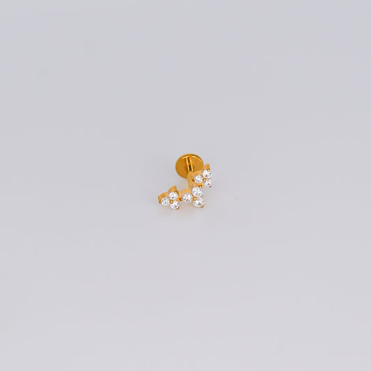 Piercing Achatado 3 Flores